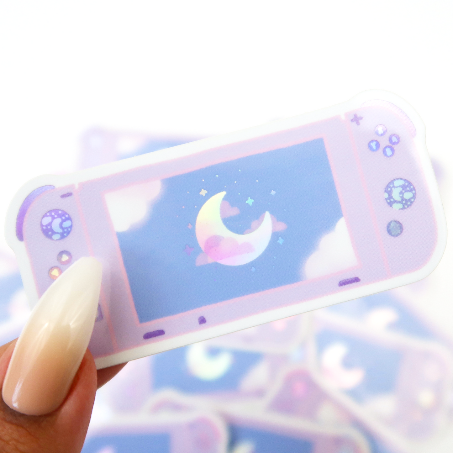 Gaming Console Holographic Vinyl Sticker