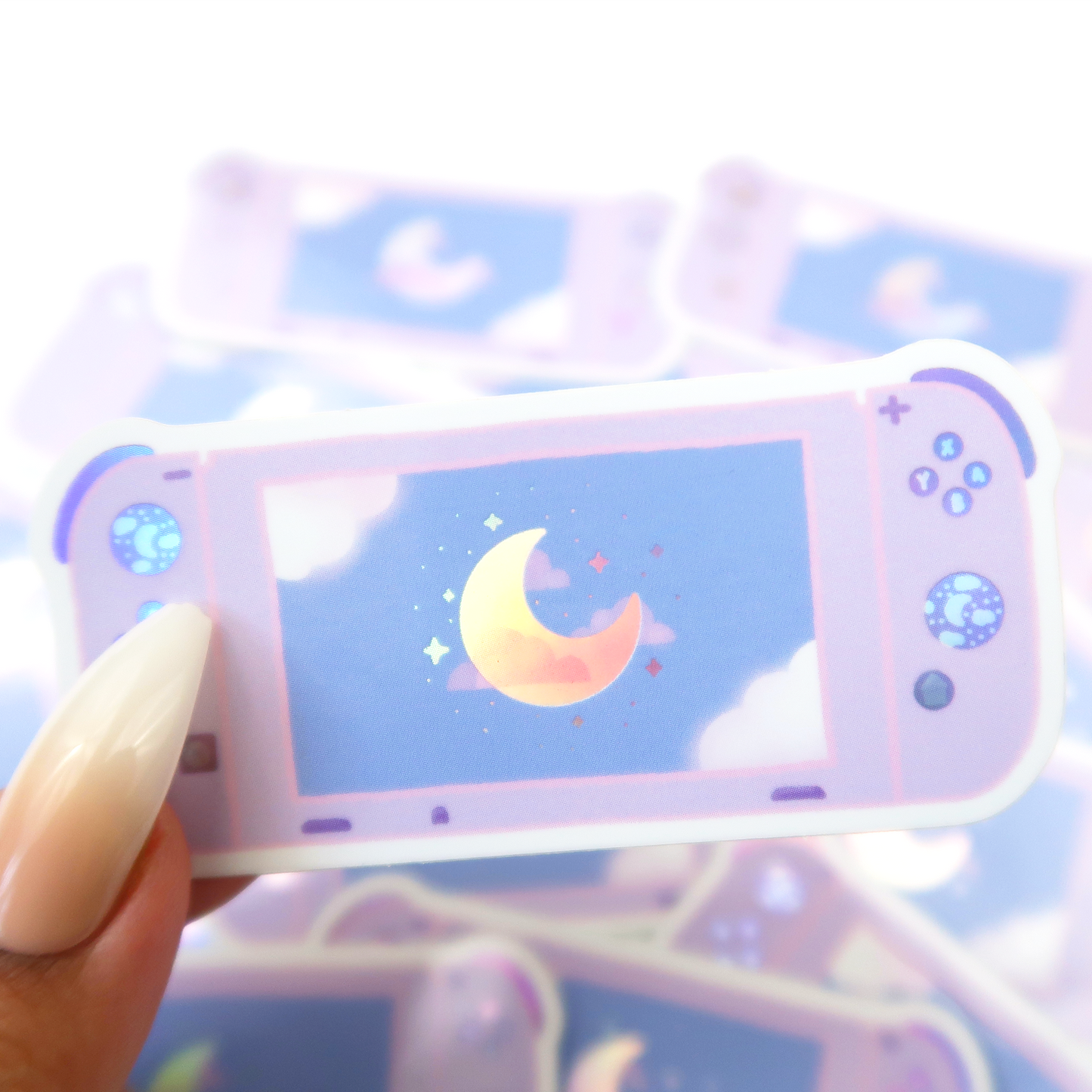 Gaming Console Holographic Vinyl Sticker
