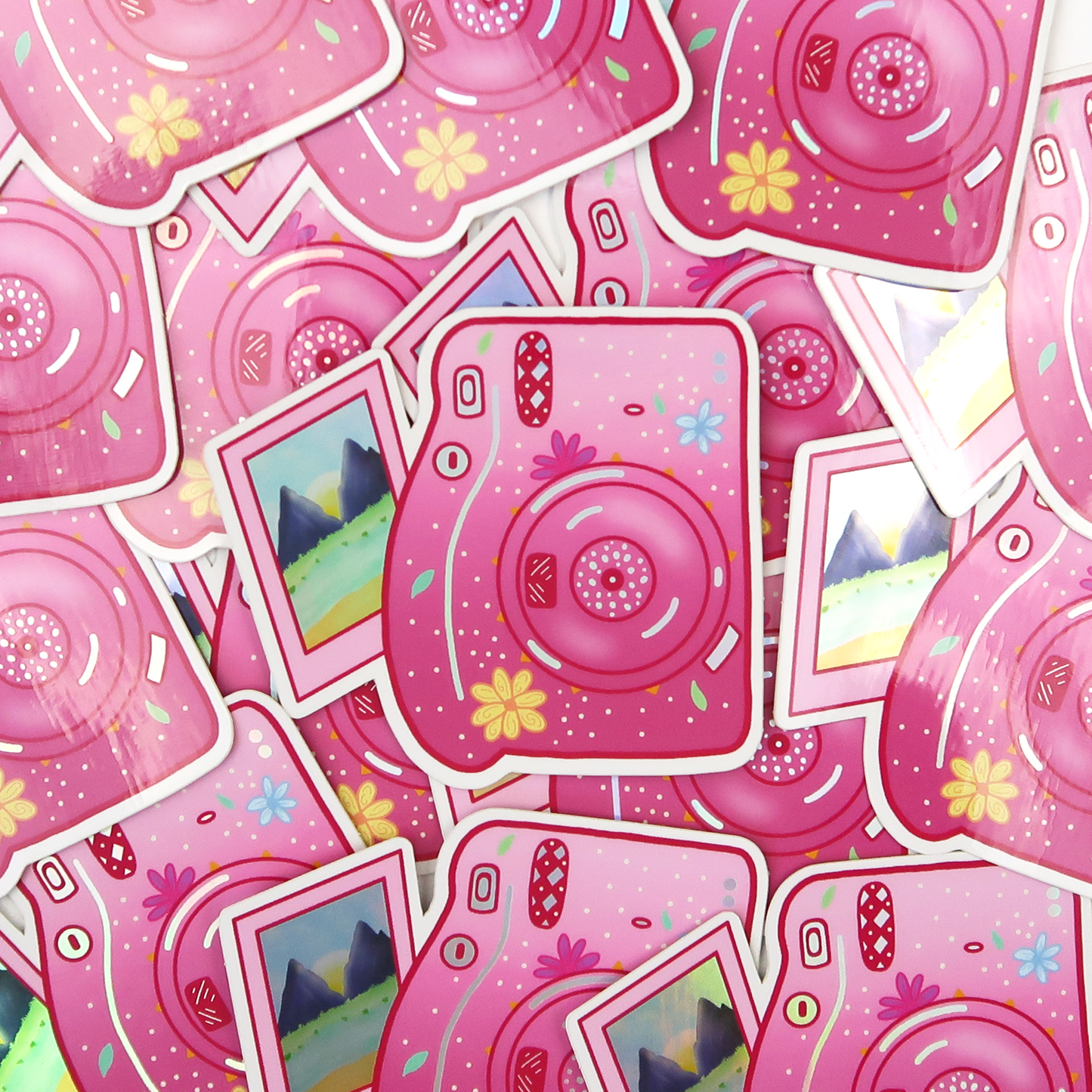 Polaroid Camera Holographic Vinyl Sticker