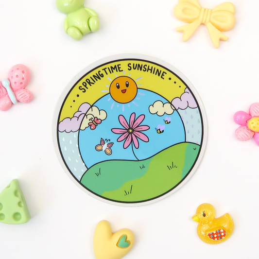 Springtime Sunshine Holographic Vinyl Sticker