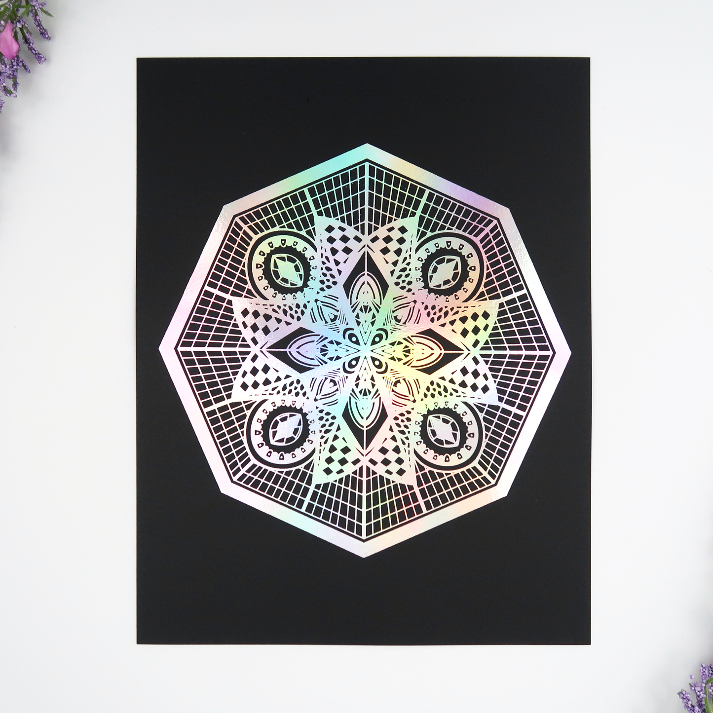 Web Mandala Foil Print