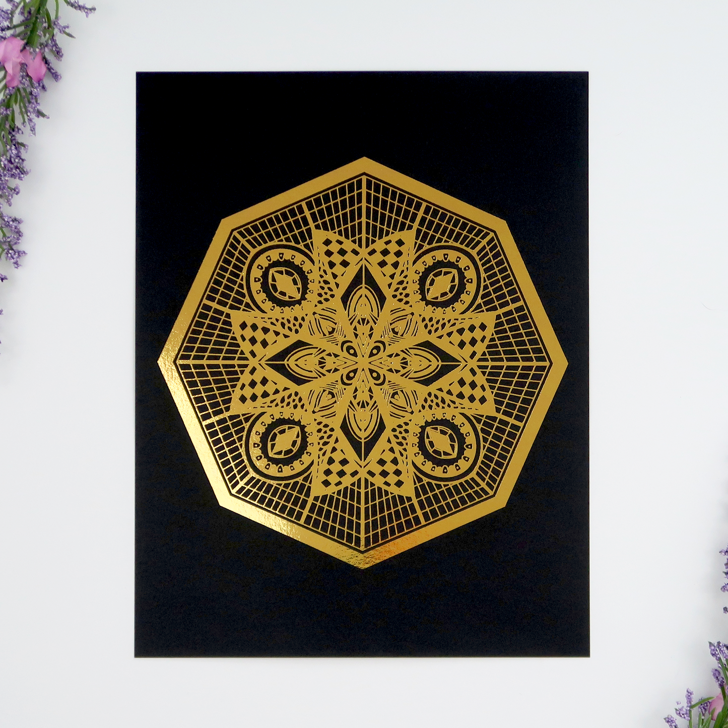 Web Mandala Foil Print