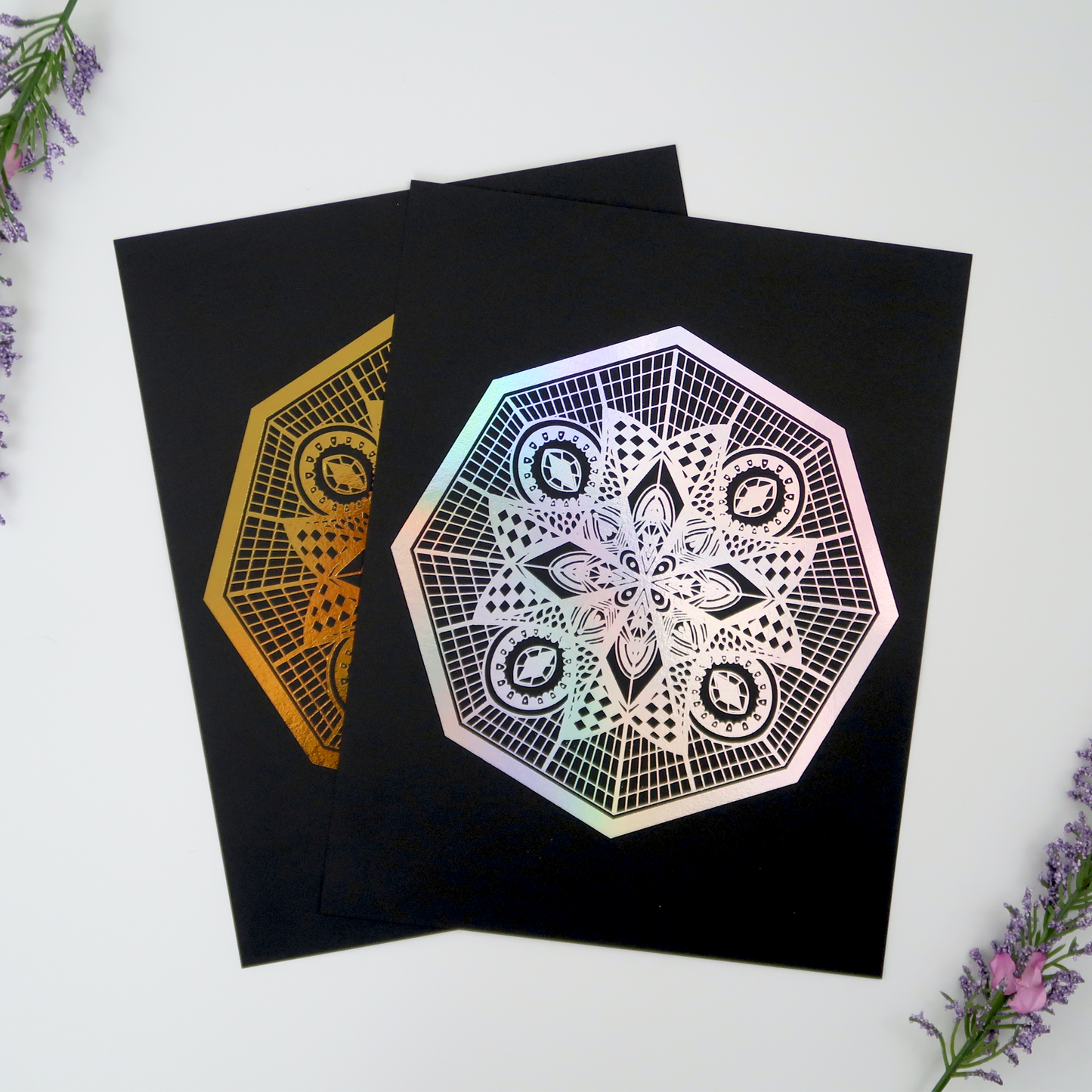 Web Mandala Foil Print