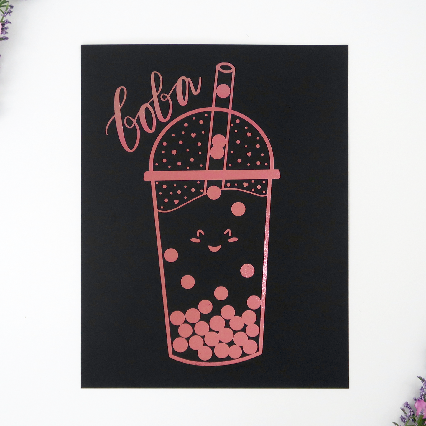 Happy Boba Foil Print