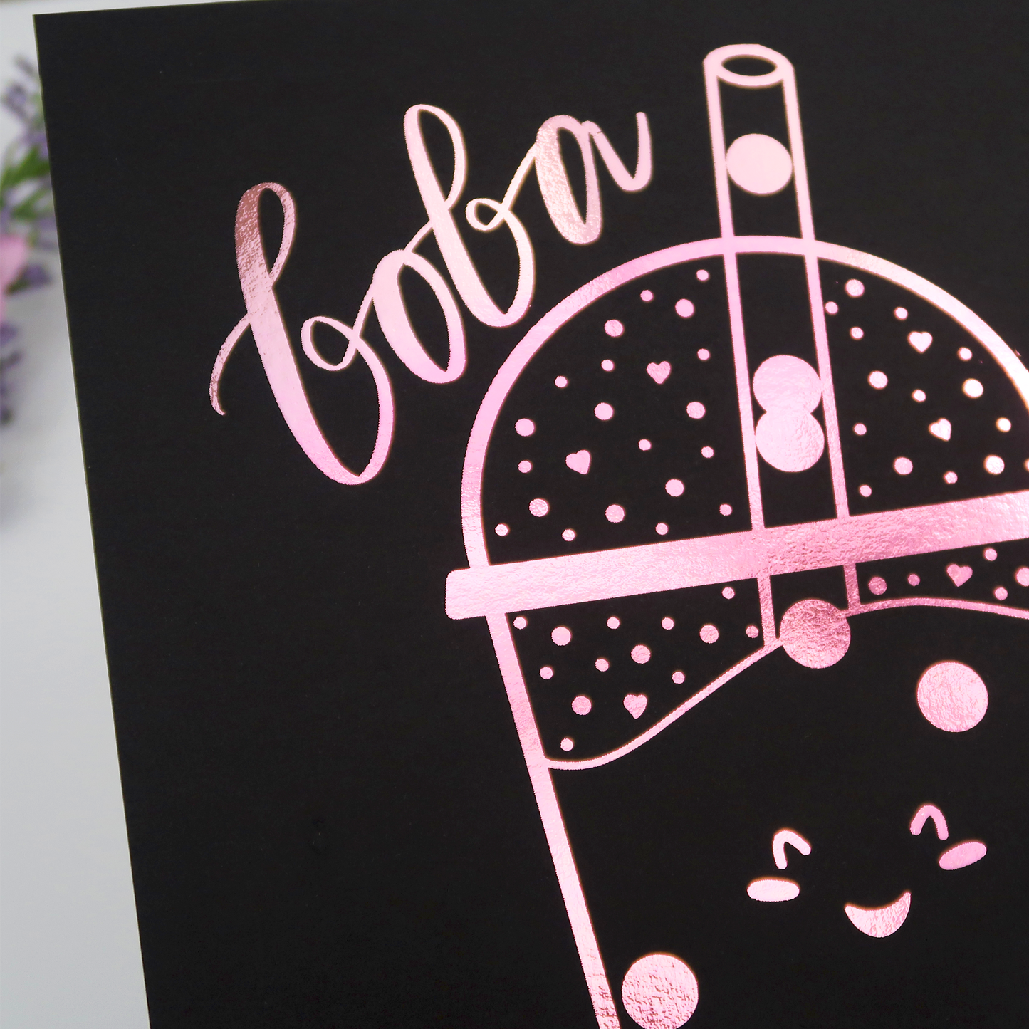 Happy Boba Foil Print