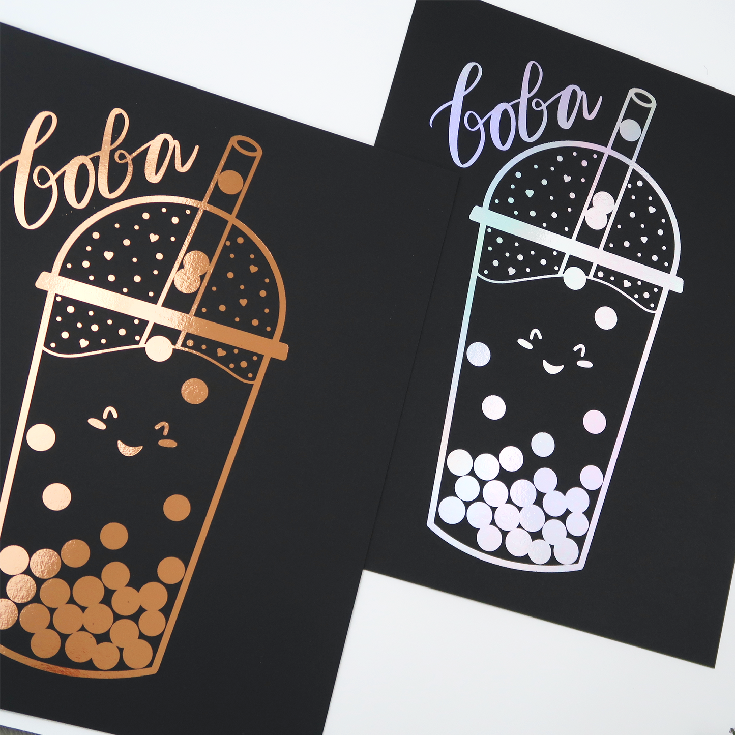 Happy Boba Foil Print