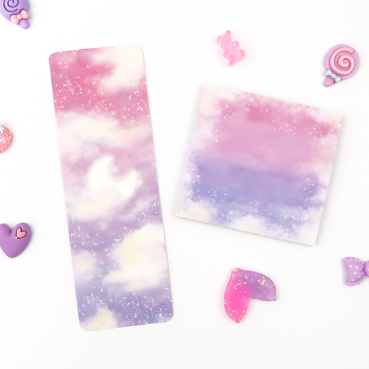 Dreamy Sunset Bookmark & Sticky Notes Bundle