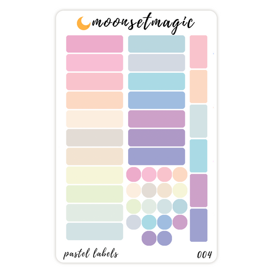 Pastel Labels Sticker Sheet