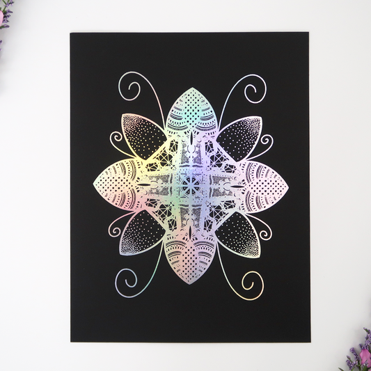 Flower Bug Foil Print