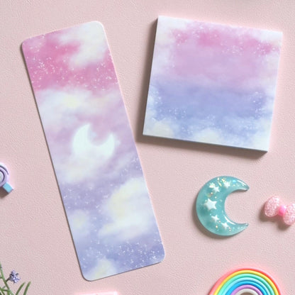 Dreamy Sunset Bookmark & Sticky Notes Bundle